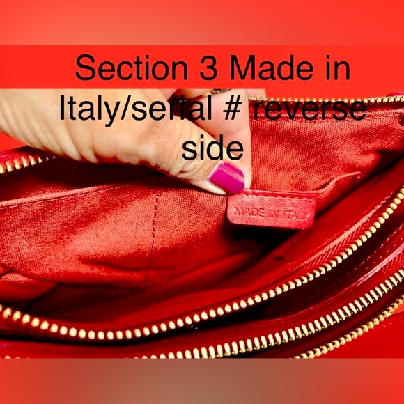 BURBERRY Red Leather Made in Italy Shoulder Bag Mint Condition - Picture 13 of 16